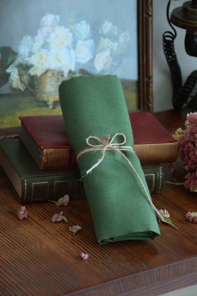 Écharpe 100% Pur Coton Vert Herbe Doux Opaque Respirant 200x90cm