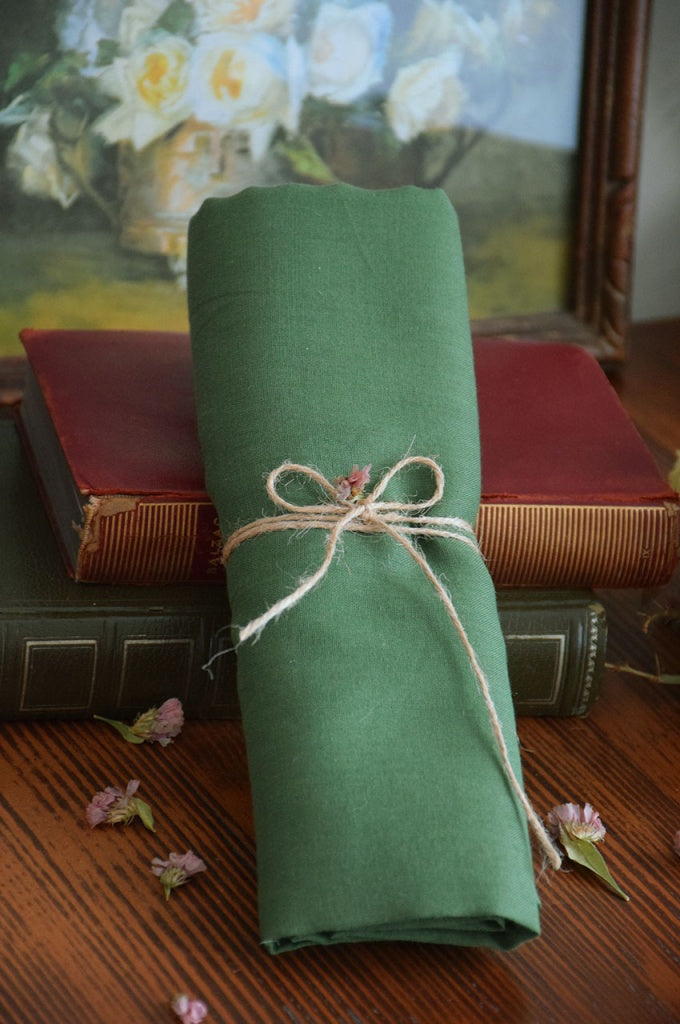 Écharpe 100% Pur Coton Vert Herbe Doux Opaque Respirant 200x90cm