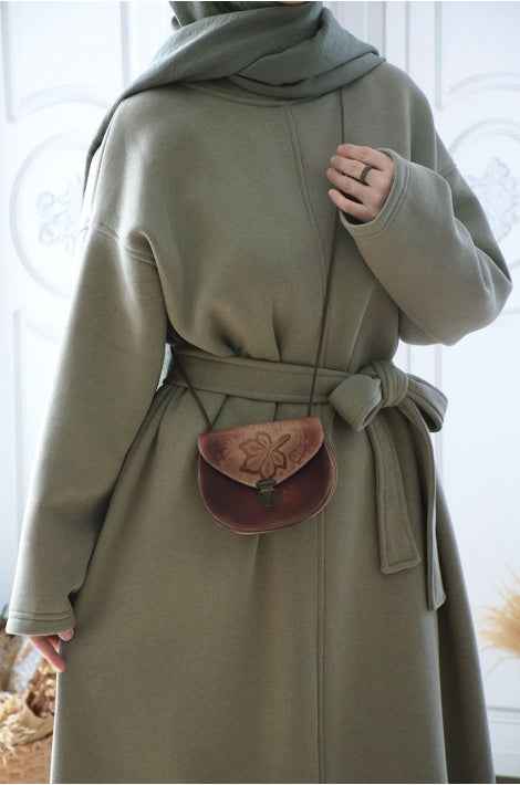 Robe Oversize Sweet Tricot Doublure Polaire Vert Menthe