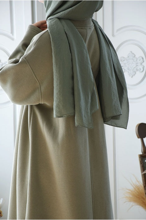 Robe Oversize Sweet Tricot Doublure Polaire Vert Menthe