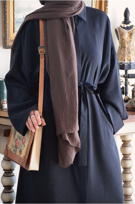 Ferace oversize en modal doux, avec poches et coupe ample