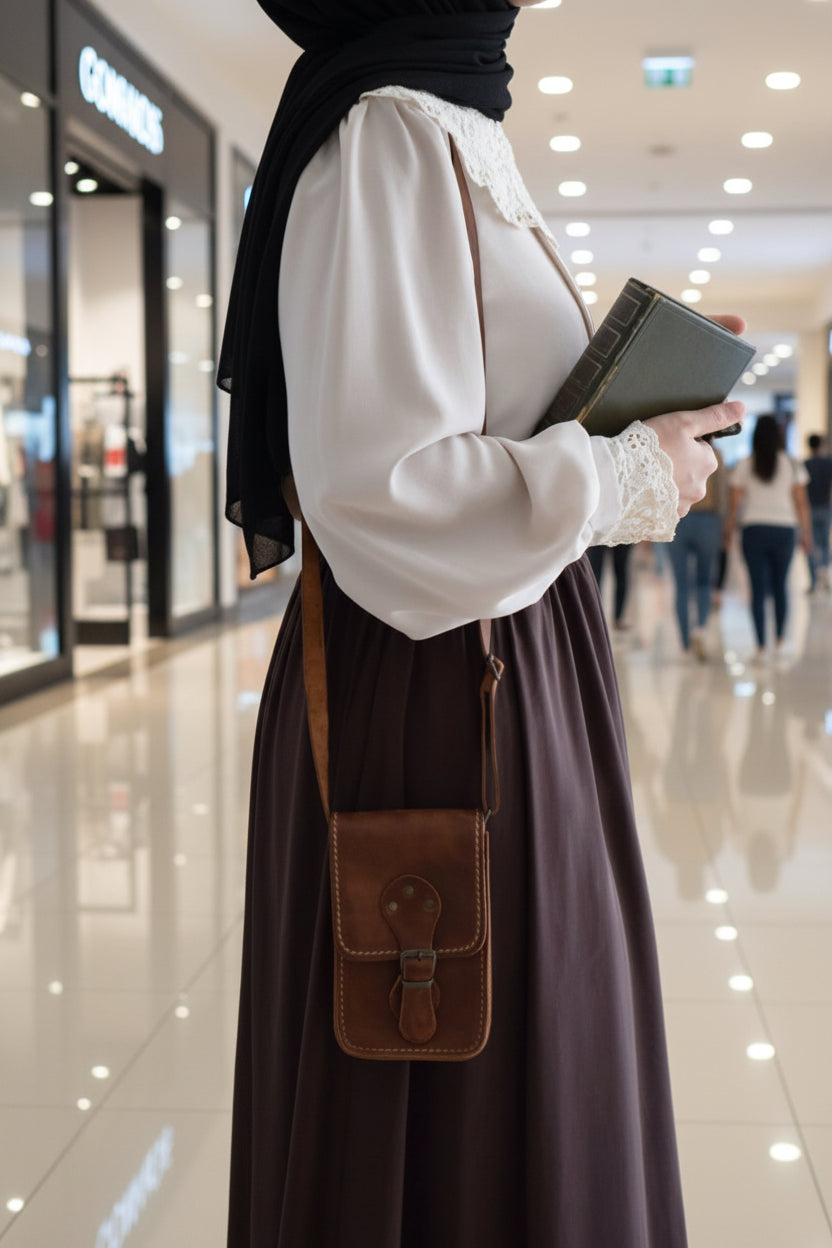 Sac Mini Cuir Véritable Fait Main, Doux, Compact et Élégant