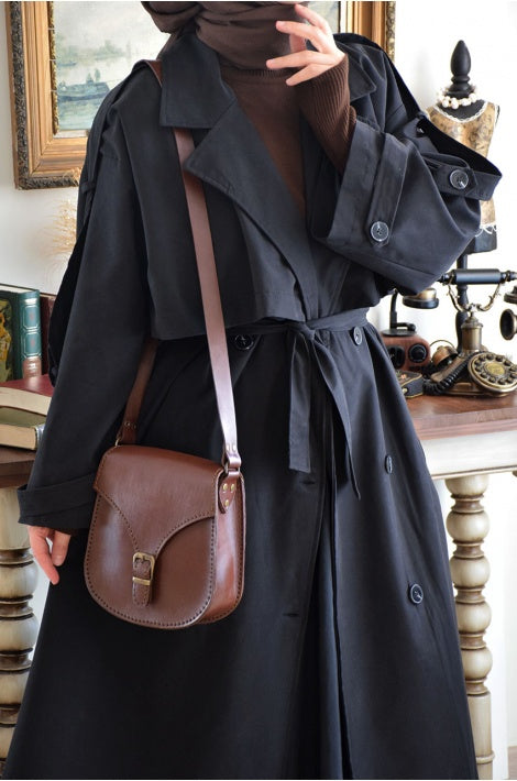 Trench Long Oversize Vert 125 cm – Imperméable Premium et Doublure Haute Qualité