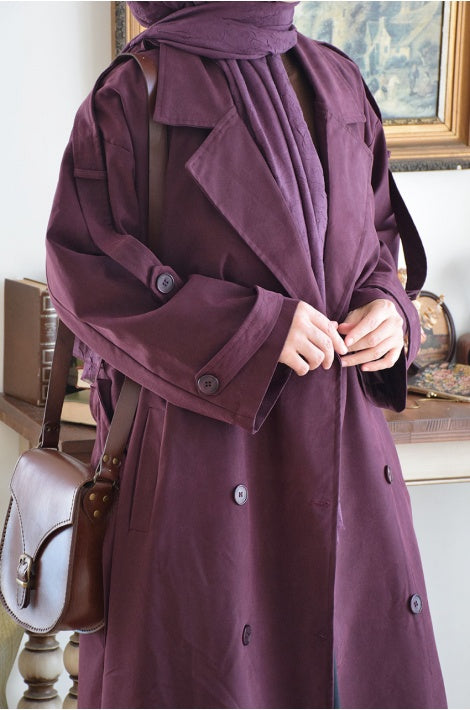 Trench Long Oversize Vert 125 cm – Imperméable Premium et Doublure Haute Qualité