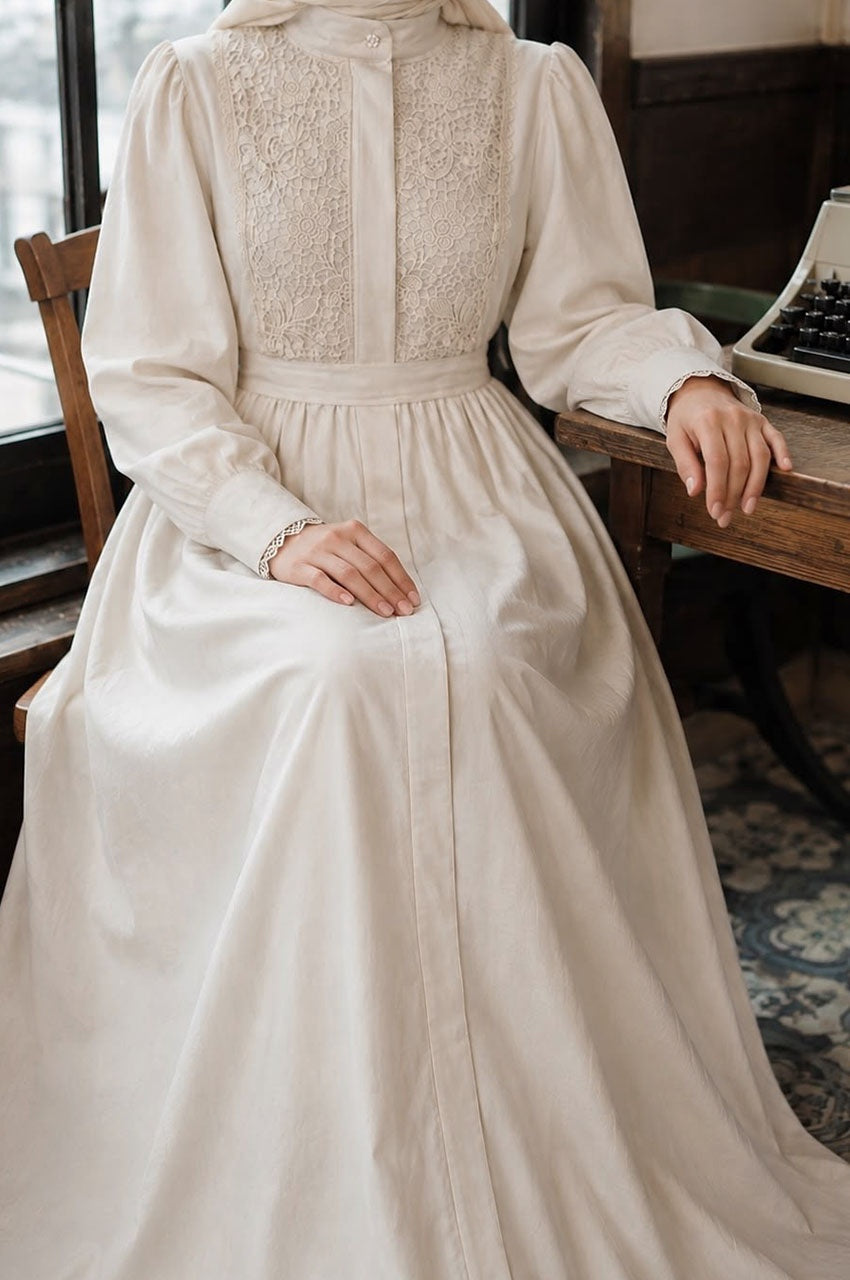 Élégante robe Naif Zippée Marron Pour Femme