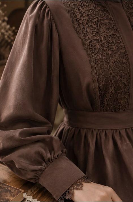 Élégante Ferace Naif Zippée Marron Pour Femme