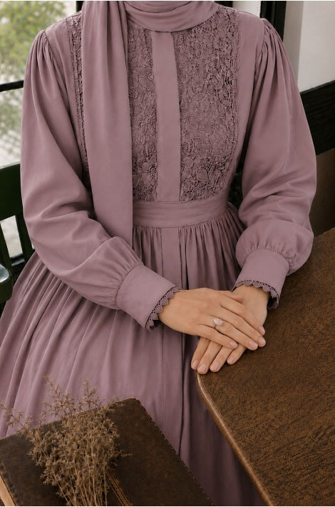 Élégante robe Naif Zippée Marron Pour Femme