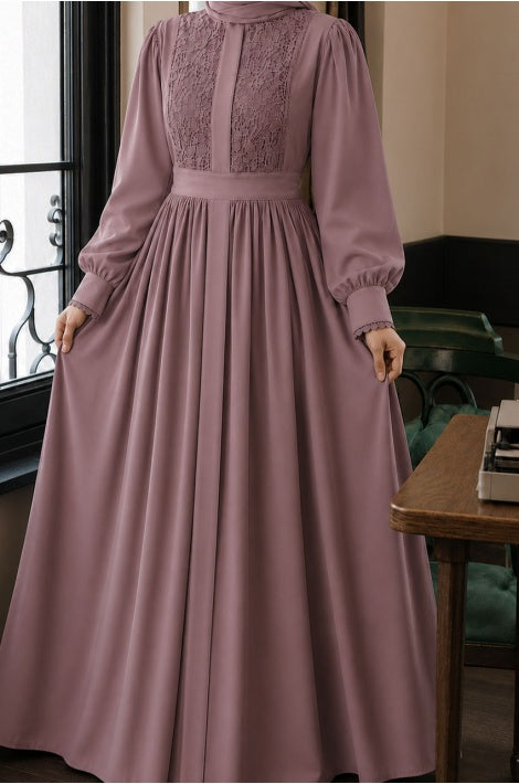 Élégante robe Naif Zippée Marron Pour Femme