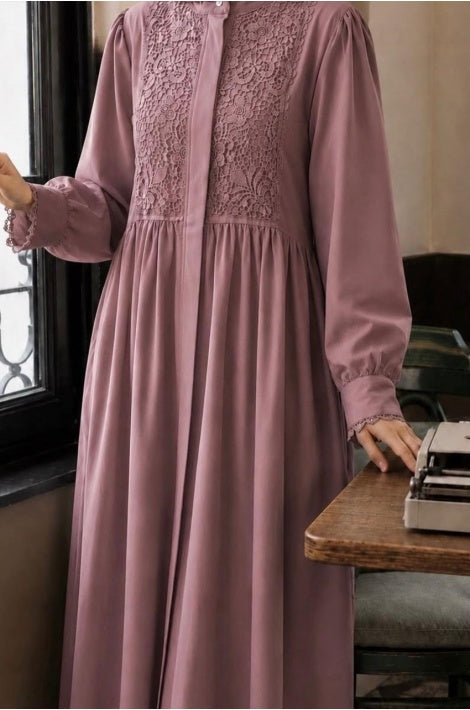 Élégante robe Naif Zippée Marron Pour Femme