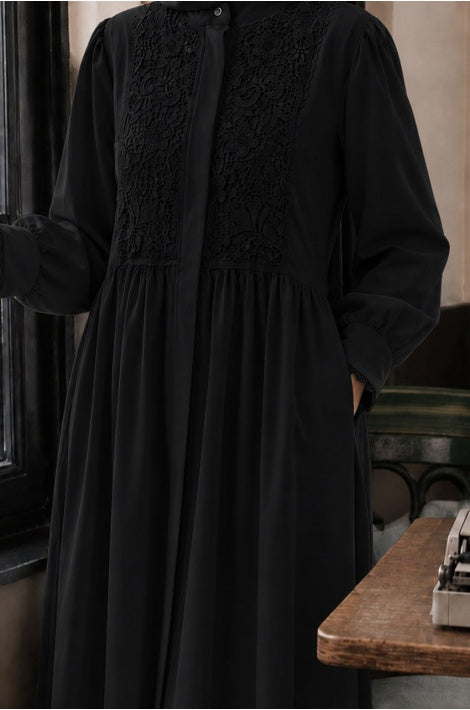 Élégante robe Naif Zippée Marron Pour Femme