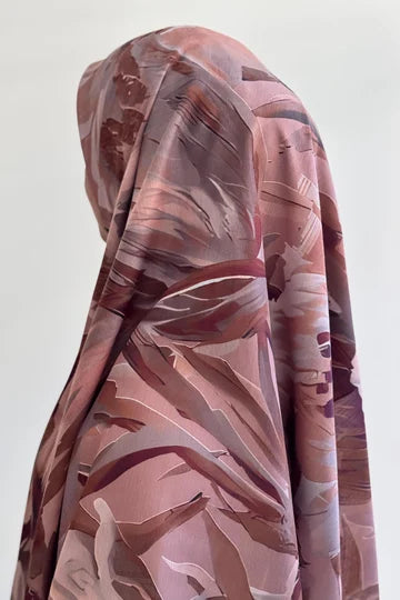 Foulard en coton imprimé Aden couleur café doux léger