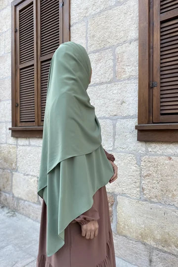 Écharpe en Soie de Médine Vert Sapin Luxueuse et Élégante pour Femme