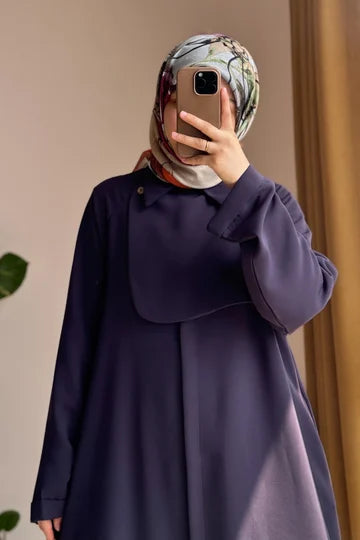 Ensemble trench long et pantalon vert pistache en crêpe