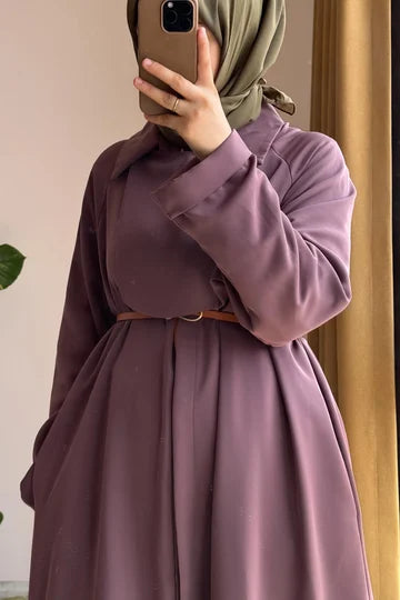 Ensemble trench long et pantalon vert pistache en crêpe